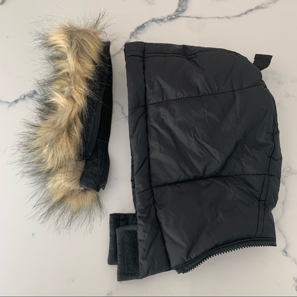 Men’s Warm Winter Hooded Jacket. Hoodie and Faux Feather Removable. Black - Picture 6 of 16